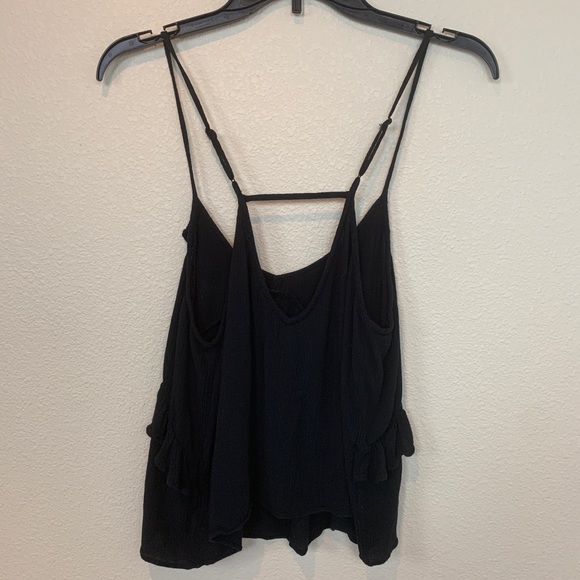 NWOT American Eagle Ruffle Open Back Tank Top Blue - Picture 5 of 6